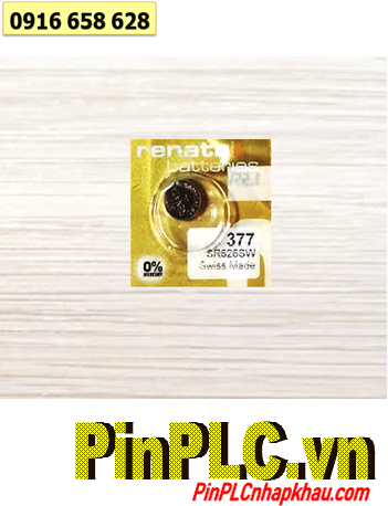 Renata GOLD SR626SW-377; Pin đồng hồ 1.55v Silver Oxide Renata SR626SW-377 (MẪU MỚI)